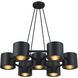 Fleur Oasis LED 30 inch Matte Black Chandelier Ceiling Light