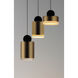 Nob LED 13.5 inch Black and Gold Multi-Light Pendant Ceiling Light