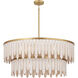 Marimba 7 Light 36 inch Weathered White Single Pendant Ceiling Light