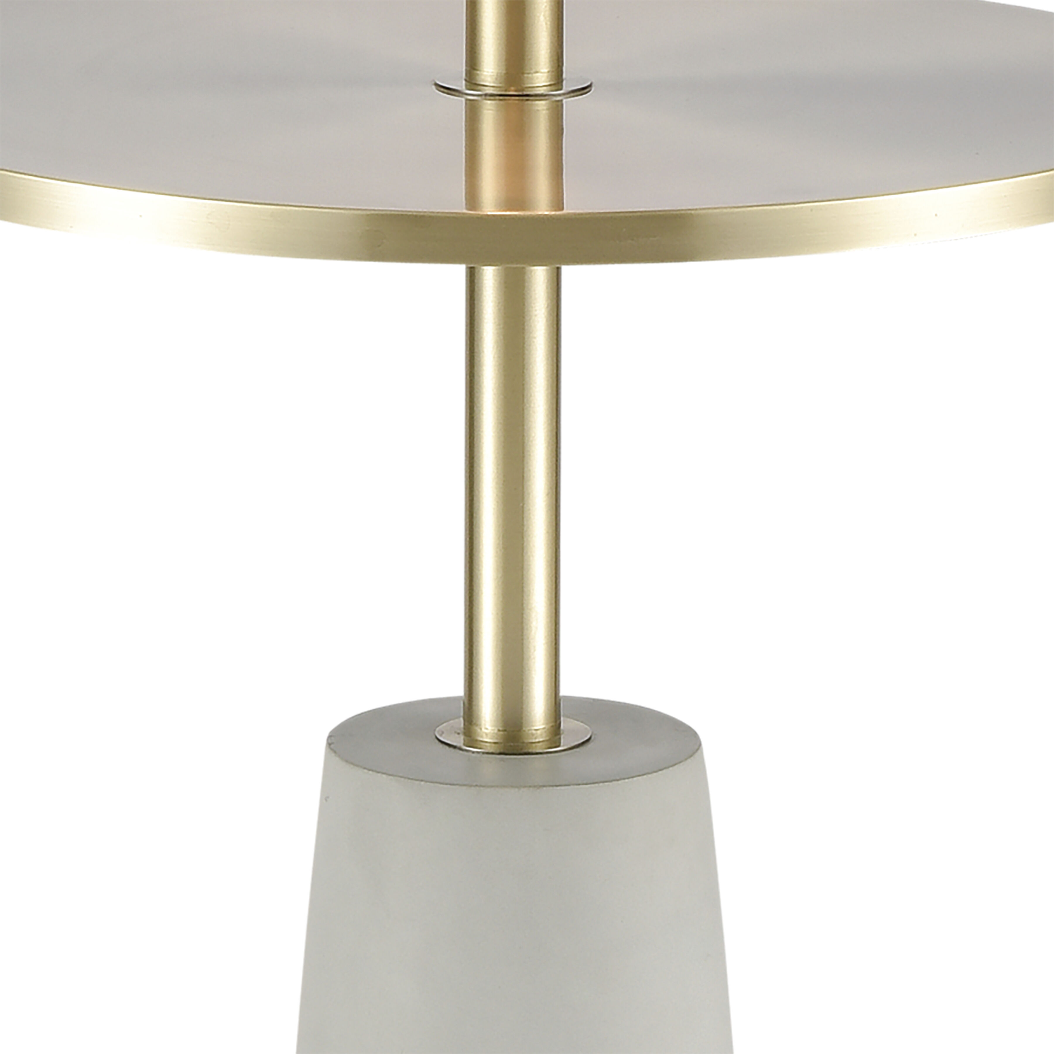 Below the Surface 63 inch 100 watt Polished Concrete with Antique Brass Floor Lamp Portable Light