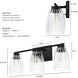 Rossmoor 3 Light 20.5 inch Matte Black Vanity Light Wall Light, Medium