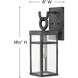 Estate Series Porter Outdoor Wall Mount Lantern in Aged Zinc, Non-LED, Open Air