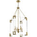 Prima Vista 8 Light 27.13 inch Aged Antique Brass Pendant Ceiling Light