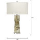 Stag 27 inch 150 watt Cream Stacked Horn Table Lamp Portable Light, Inline