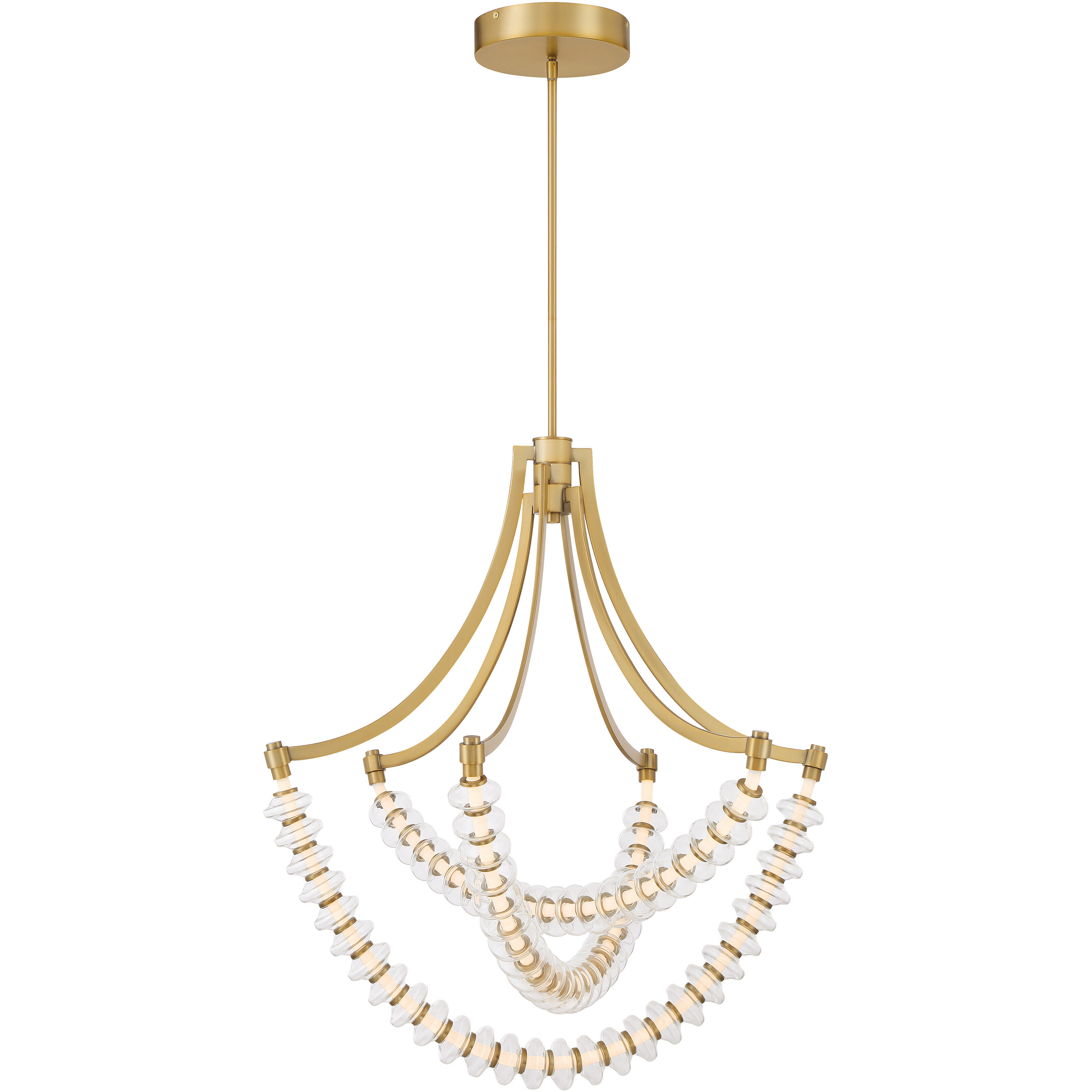 Pearl LED 29.25 inch Legacy Brass Chandelier Ceiling Light