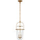 Chapman & Myers Lorford 3 Light 10 inch Gilded Iron Tall Bell Lantern Ceiling Light