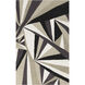 Voyages 36 X 24 inch Medium Gray, Cream, Navy, Black Rug
