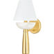 New Windsor 1 Light 7.25 inch Aged Brass Wall Sconce Wall Light