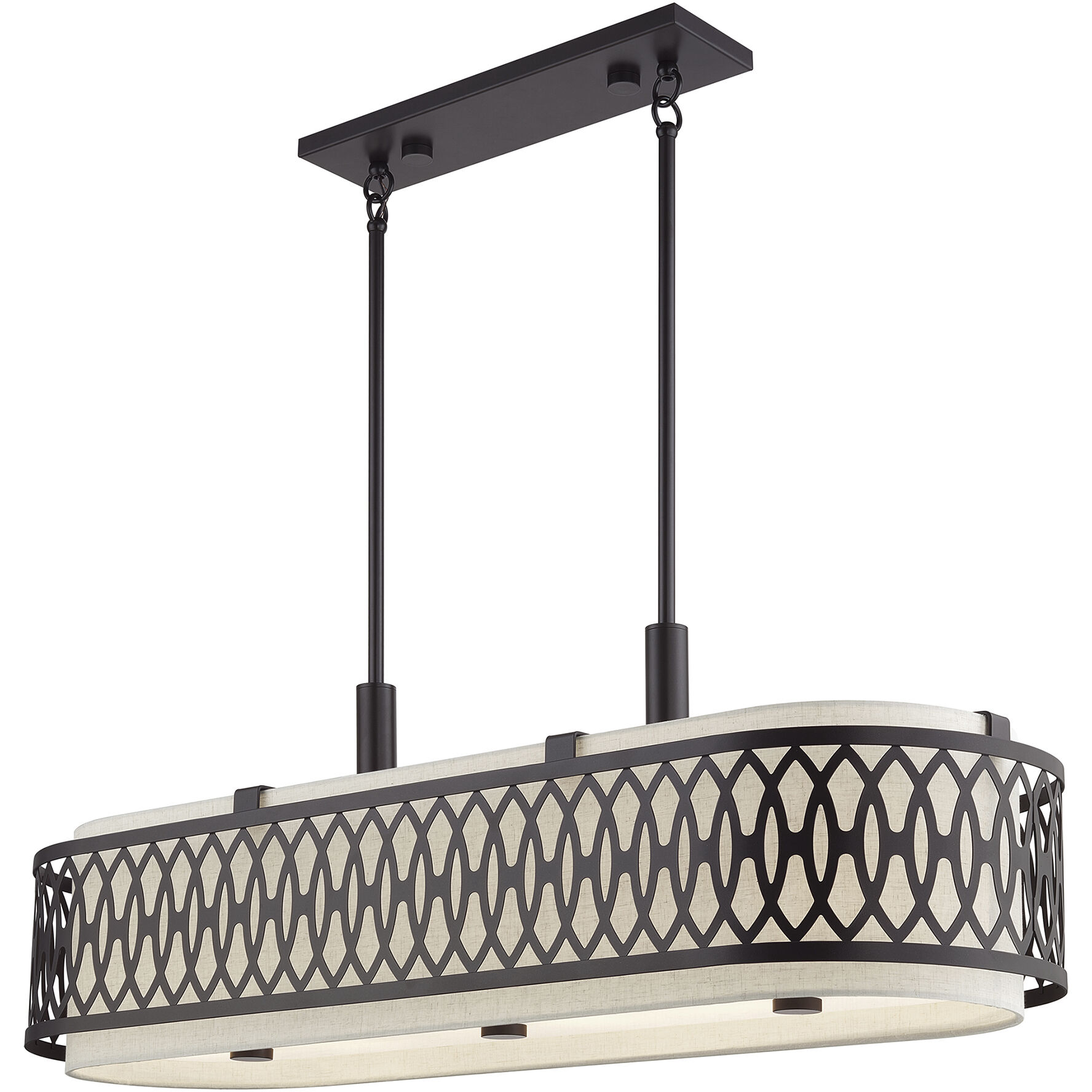 Vistaview 6 Light 42 inch English Bronze Linear Chandelier Ceiling Light