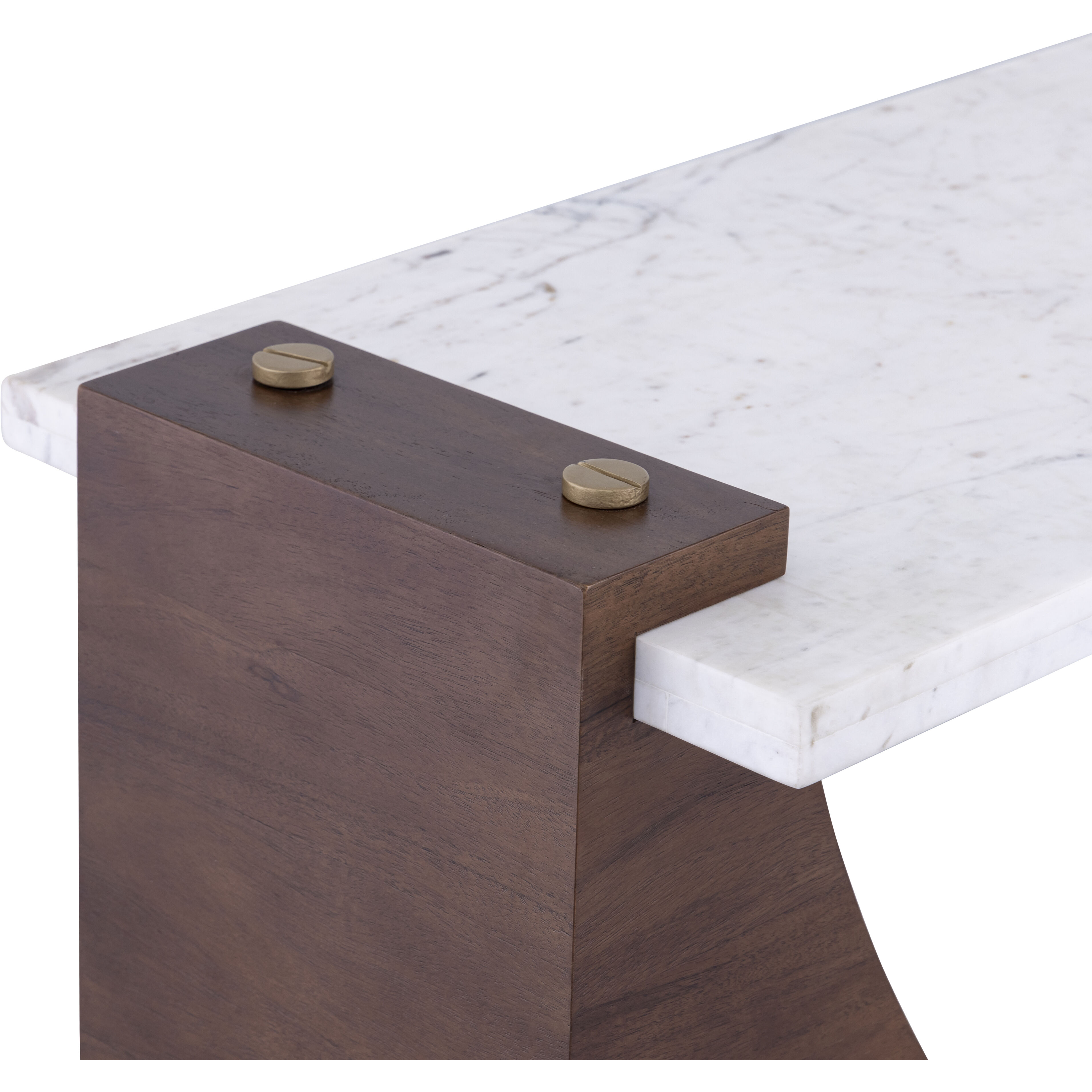 Corsa 60 X 16 inch Walnut with White Console Table