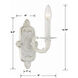 Paris Market Sconce Wall Light in Antique White