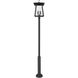 Rainer 6 Light 126 inch Black Outdoor Post Mounted Fixture in G9