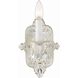 Paris Market Sconce Wall Light in Clear Hand Cut, Antique White