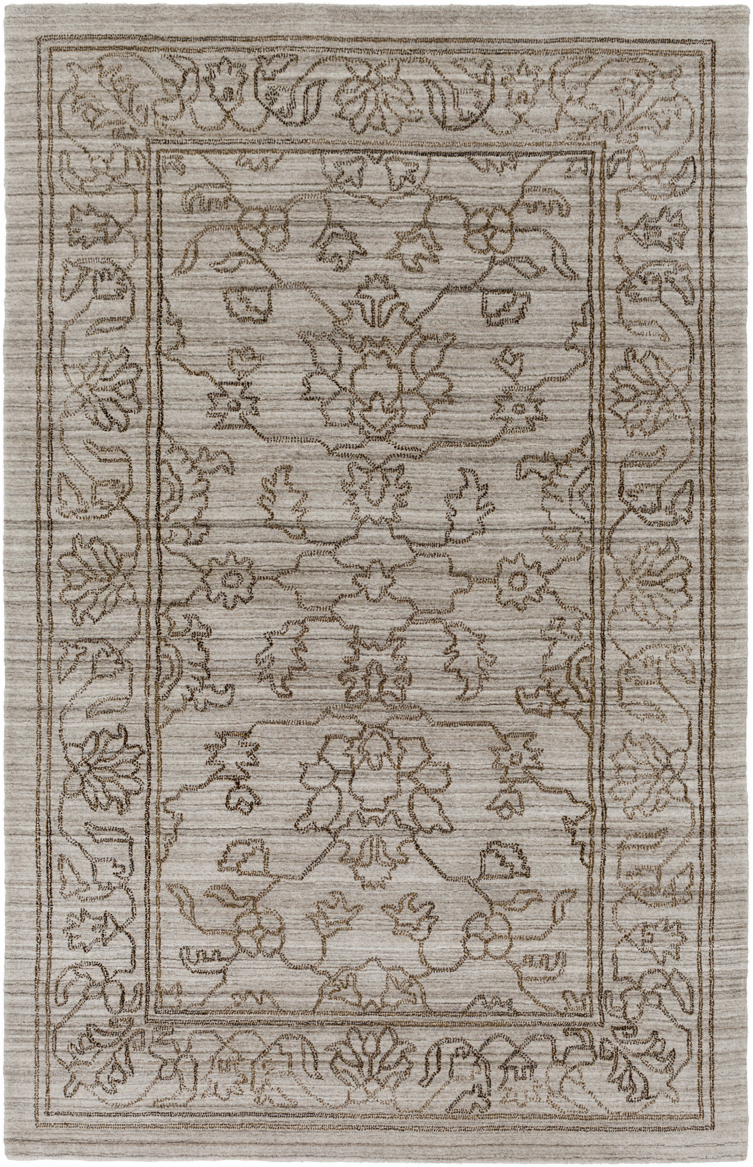 Estelle 72 X 48 inch Light Gray Rug, Rectangle