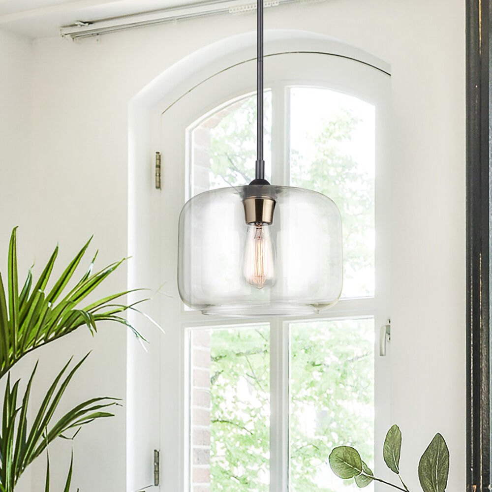 Fauna 1 Light 11 inch Matte Black/Gold Pendant Ceiling Light