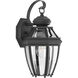 Natalie 1 Light 15 inch Textured Black Outdoor Wall Lantern, Small