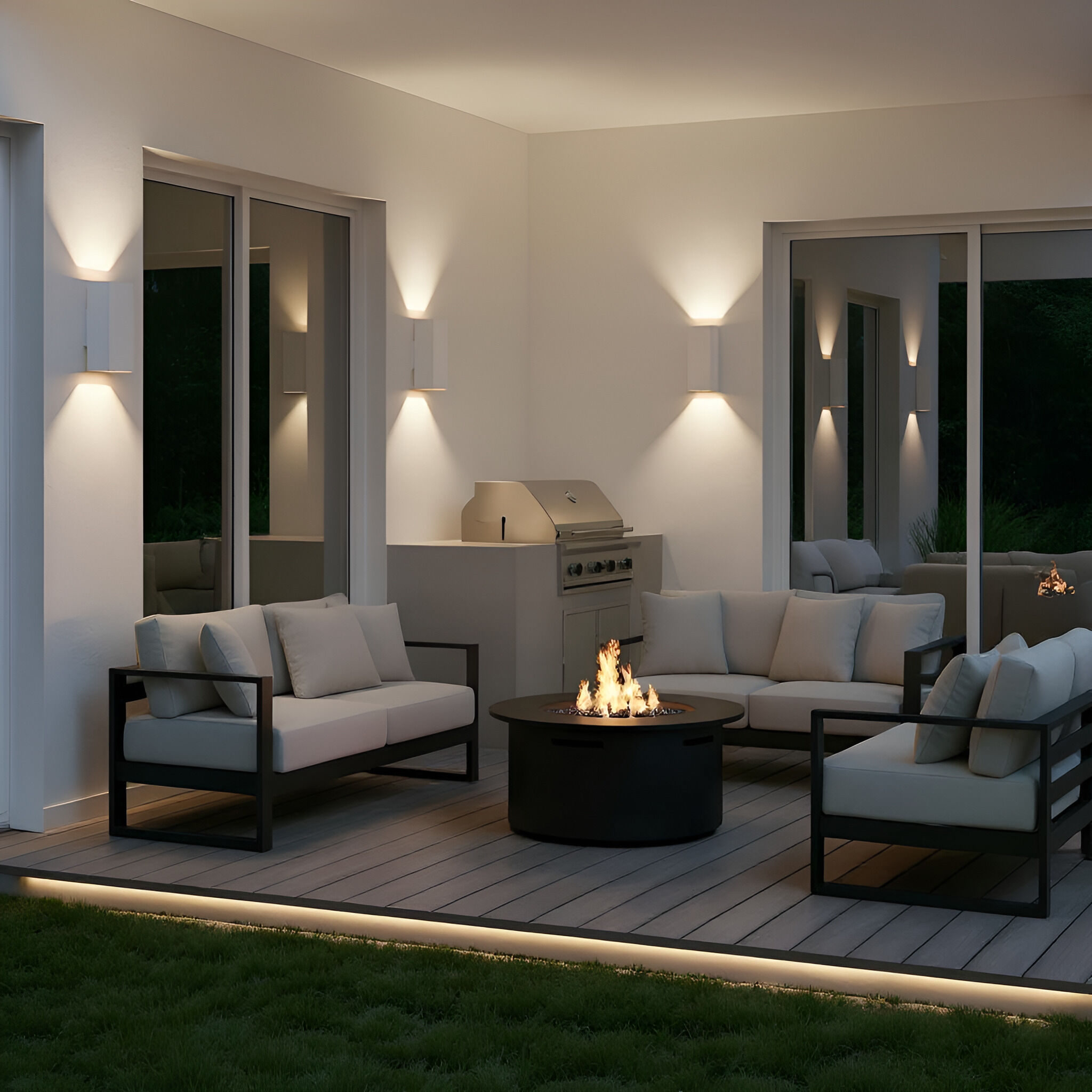 Sean Lavin Pohl 2 Light 14.25 inch Outdoor Textured White Outdoor Wall Lantern