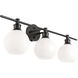 Syracuse 3 Light 28 inch Black Wall sconce Wall Light