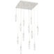 Icefall LED 32.2 inch Gilded Brass Pendant Chandelier Ceiling Light in 2700K LED