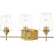 Joliet 3 Light 21.5 inch Olde Brass Vanity Wall Light