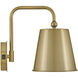 Blake LED 8 inch Lacquered Brass Sconce Wall Light