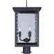 Shana 3 Light 22 inch Black Outdoor Post Lantern