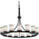 Fusion 15 Light 42 inch Matte Black Chandelier Ceiling Light in Weave, Incandescent