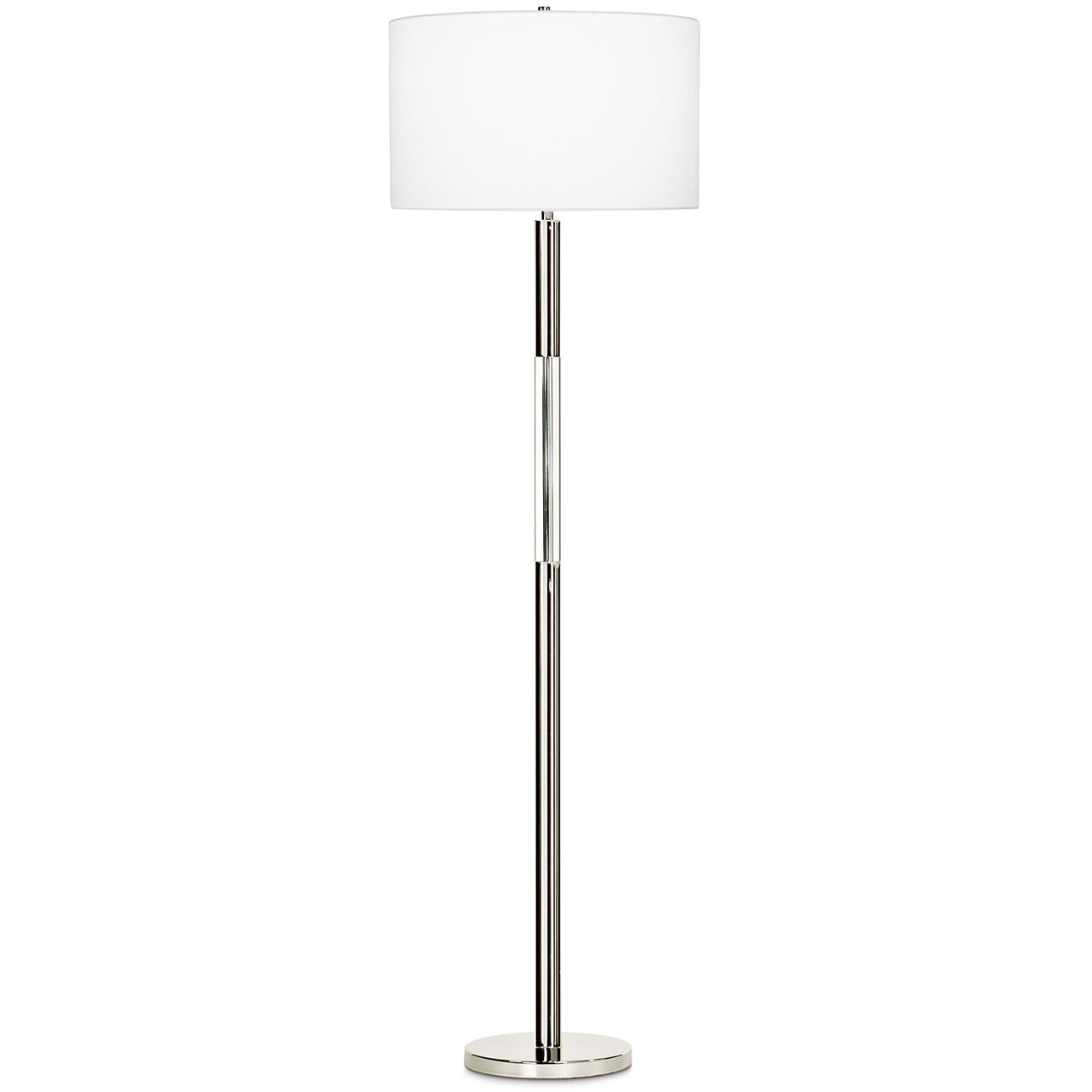 Poppy 61 inch 150.00 watt Polished Nickel Floor Lamp Portable Light in Silver