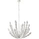 Indi 8 Light 42 inch White Chandelier Ceiling Light, Large