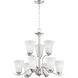 Vital 9 Light 26 inch Satin Nickel Chandelier Ceiling Light
