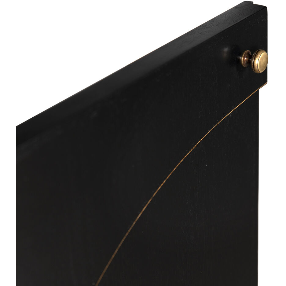 Weston 117 X 20.5 inch Hand Rubbed Black with Light Brown Sideboard, Extra Large