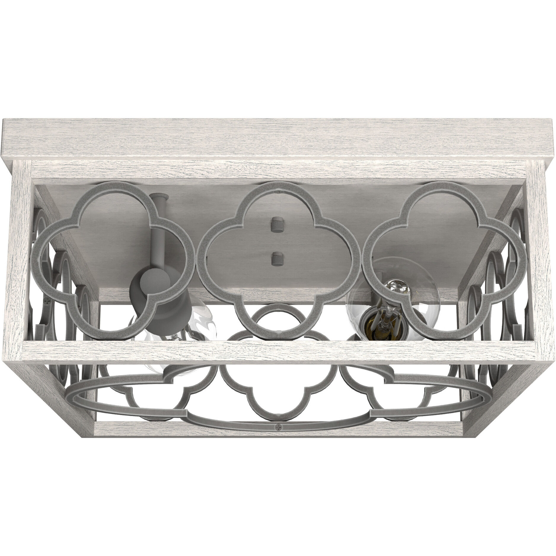 Gablecrest 2 Light 14 inch Distressed White Flush Mount Ceiling Light