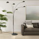 Mushroom 85 inch 4 watt Black Nickel Arc Floor Lamp Portable Light