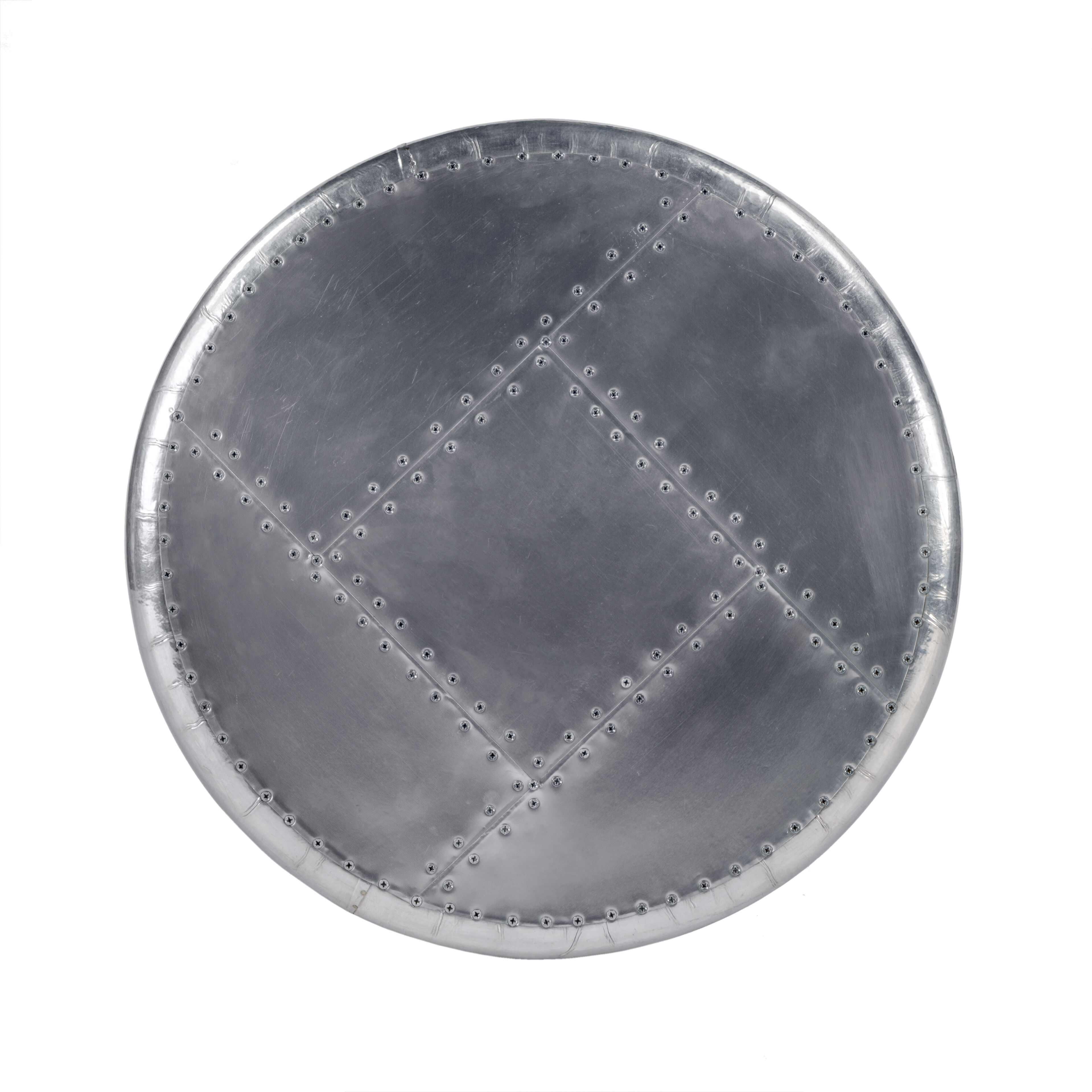 Midway Aviator Metal Side Table in Silver