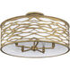 Kato 5 Light 24 inch Havana Gold Semi-Flush Mount Ceiling Light
