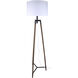 Cameram 62.5 inch 150.00 watt Black and Wood Floor Lamp Portable Light