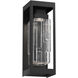 Outdoor Maison LED 18 inch Textured Black Outdoor Sconce in Clear Ledgestone