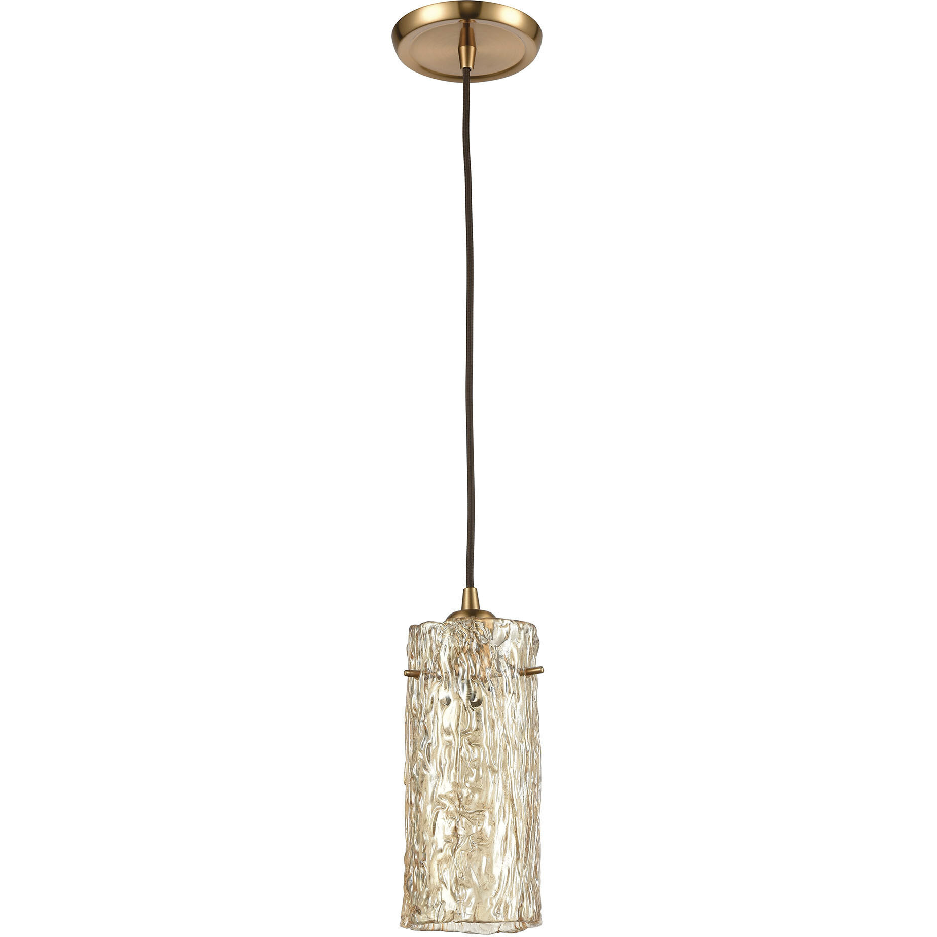 Roubaix 1 Light 5 inch Satin Brass Mini Pendant Ceiling Light