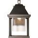 Dorset 1 Light 14.3 inch Coastal Oil Rubbed Bronze Outdoor Sconce in Seeded Clear, Small