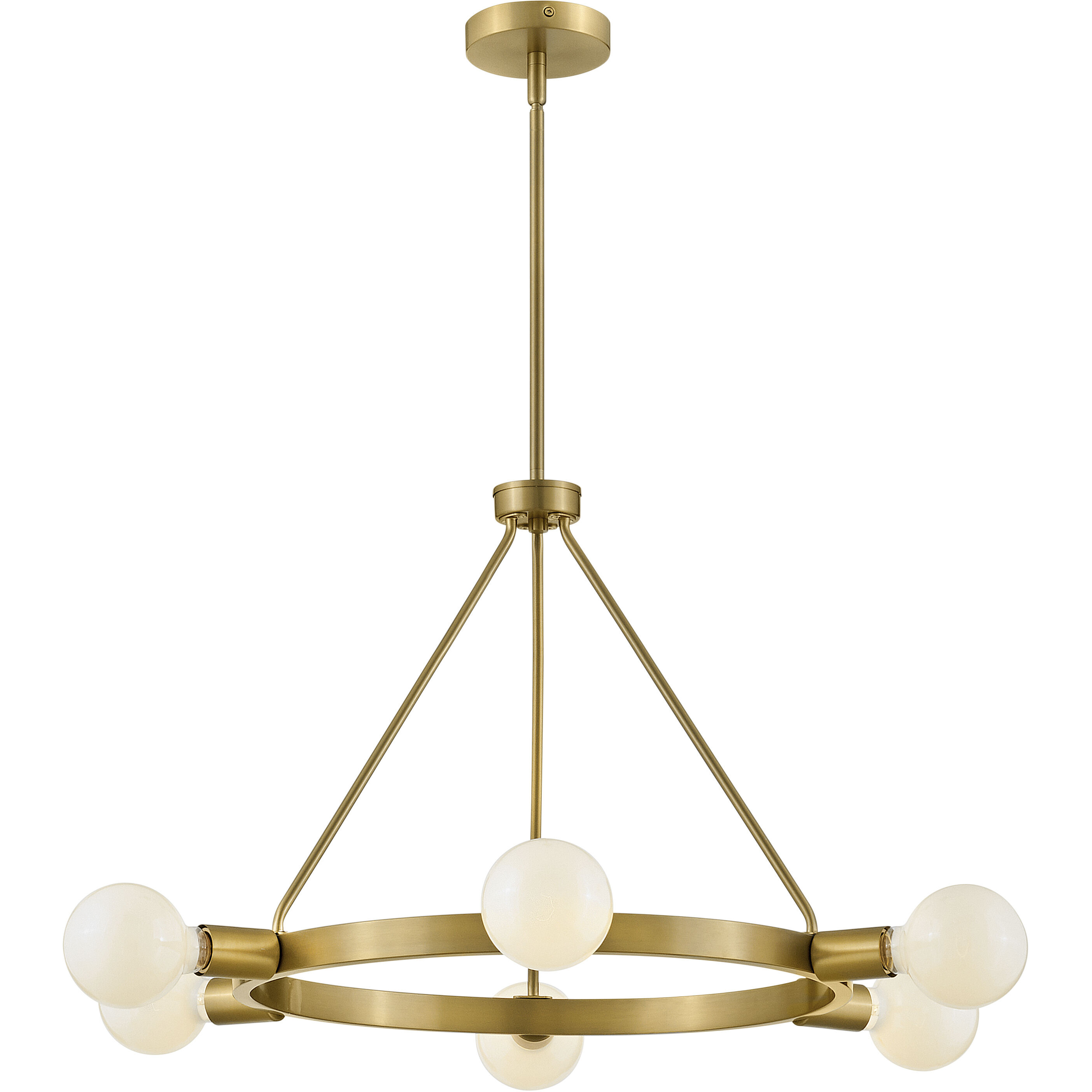 Orla LED 24 inch Lacquered Brass Chandelier Ceiling Light