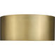 Harley 2 Light 12 inch Rubbed Brass Flush Mount Ceiling Light