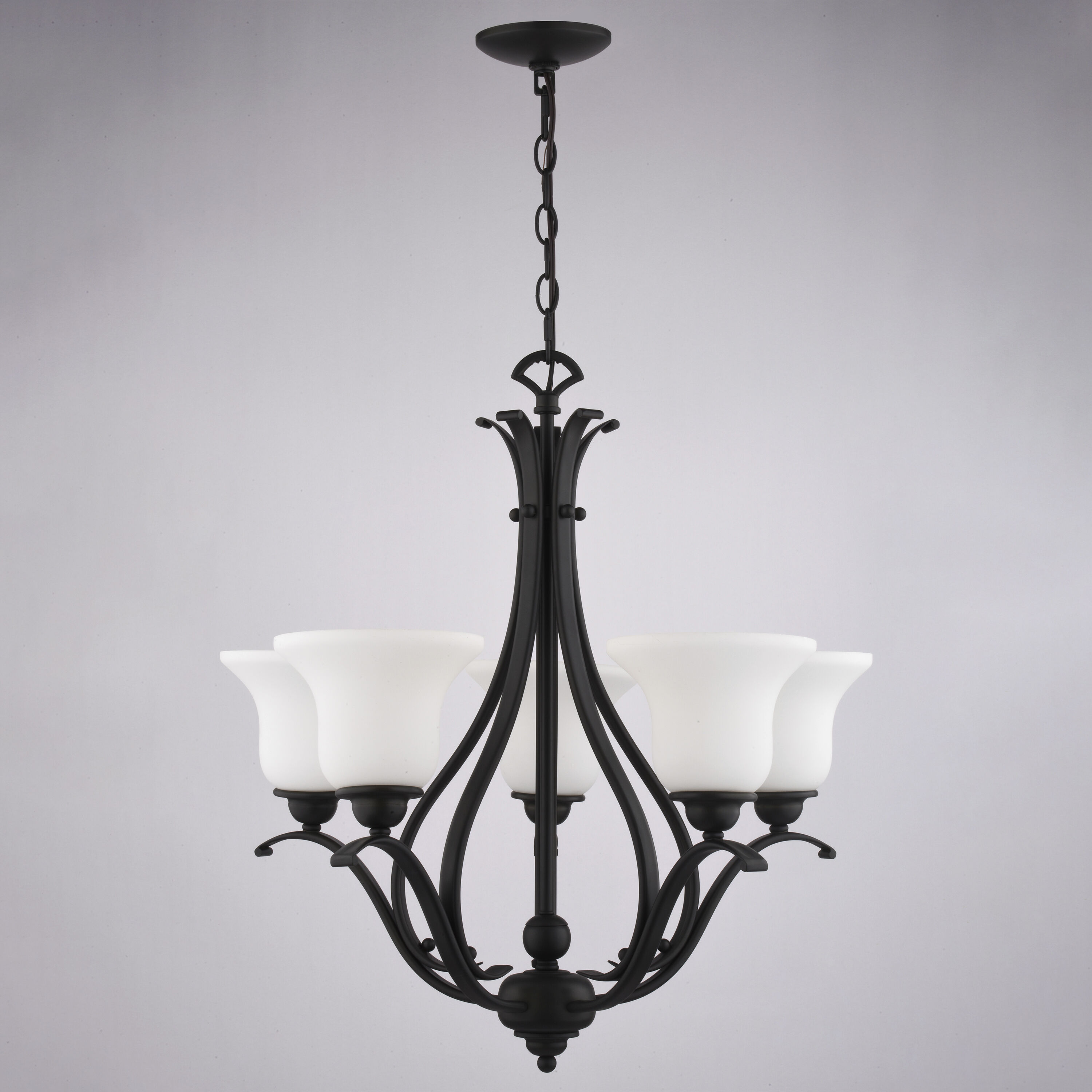 Monrovia 5 Light 26 inch Oil Rubbed Bronze Chandelier Ceiling Light