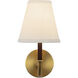 Alora Mood Sloan 1 Light 6 inch Brushed Gold and White Linen Wall/Vanity Light Wall Light
