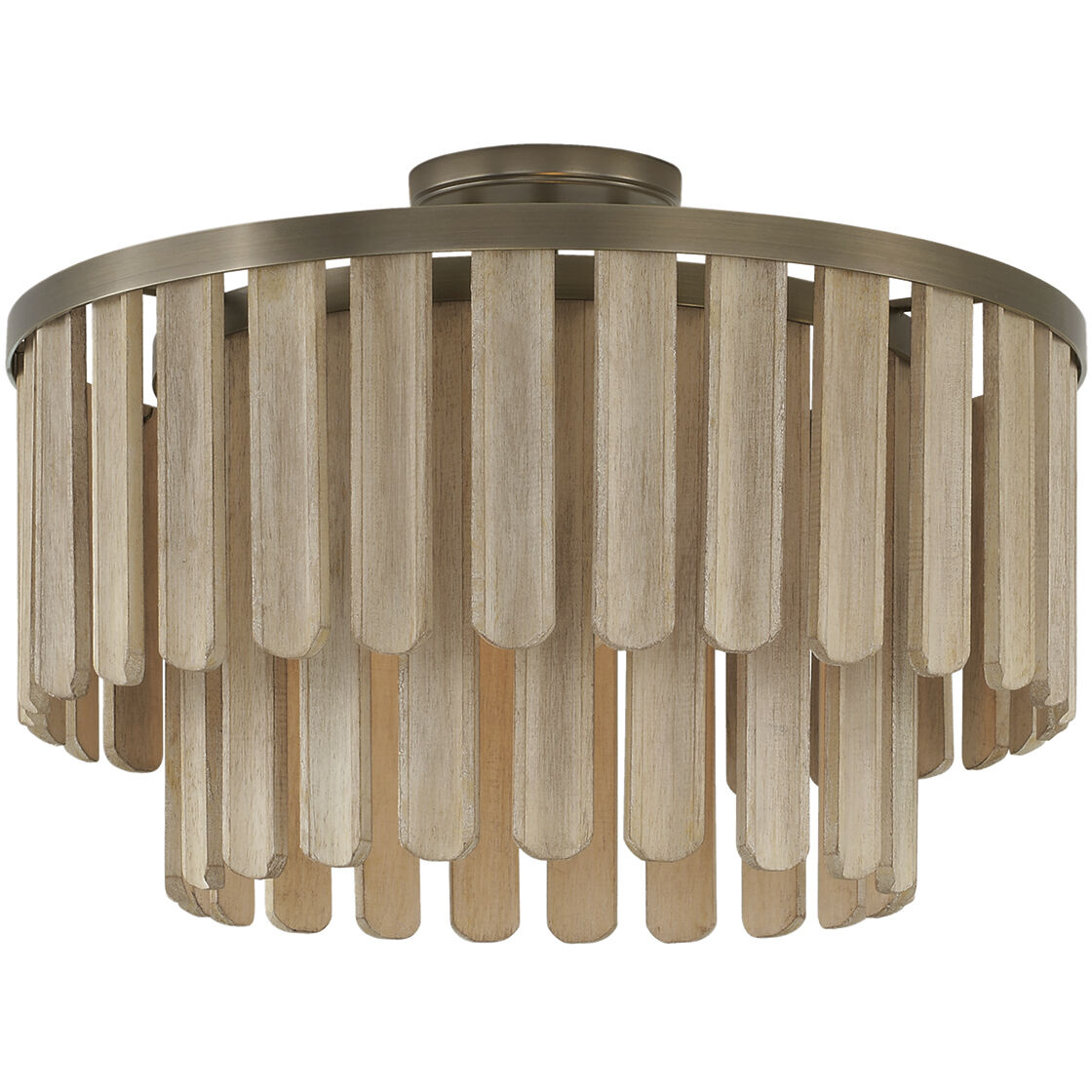 Jada 1 Light 20 inch Dark Brass Semi-Flush Mount Ceiling Light
