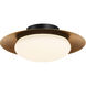 Zinola LED 15 inch Sand Coal and Halcyon Gold Flush Mount Ceiling Light