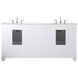 Wesley 72 X 22 X 35 inch White Vanity Sink Set