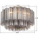 Addis 7 Light 22.25 inch Aged Brass Flush Ceiling Light in Smoke