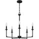 Prescott 5 Light 26 inch Matte Black Chandelier Ceiling Light