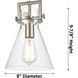 Downtown Urban Newton Cone 1 Light 8 inch Satin Nickel Pendant Ceiling Light in Matte White