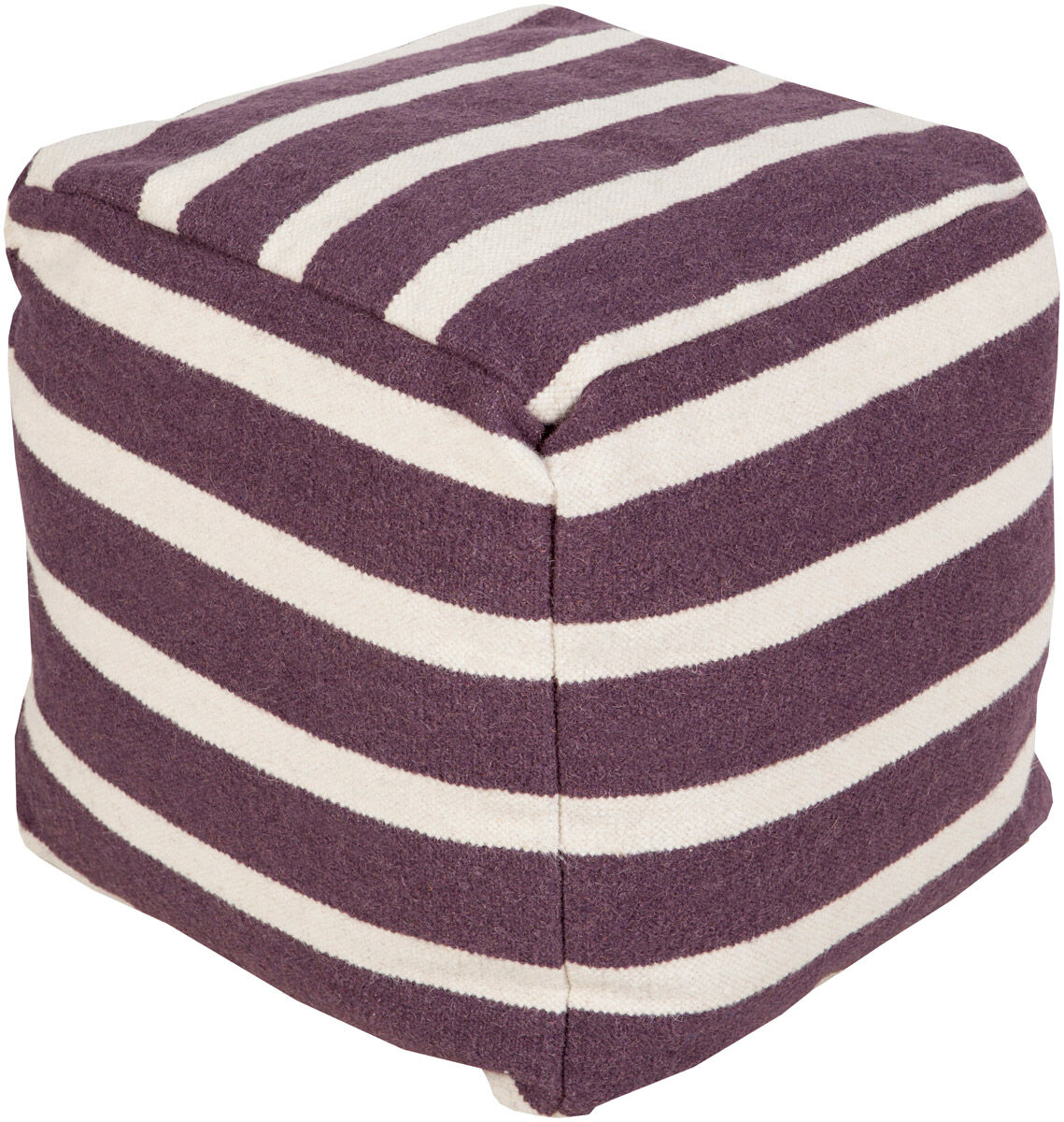 Frontier 18 inch Dark Purple, Cream Pouf